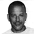 Black-and-white pixelated portrait of a person with short hair and closed eyes, displayed as a static buddy icon on a white background.