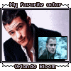 identical small images showing a person in dark clothing with a smaller inset image of another figure, each labeled 'Orlando Bloom' below