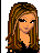 Pixel art contact sheet showing three frames of an animated icon with a female character and text reading 'Why can't he be mine?' in purple pixelated font on black background.