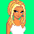 Pixel art contact sheet showing two frames of a female character in sportswear with blue text reading 'Sporty' on green background.