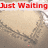 Animated heart-shaped icon with text overlays reading 'Just Waiting' and 'For Summer', featuring a beige interior, dark outline, and subtle pixelated texture.
