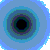 Animated sequence of concentric circular patterns transitioning from solid black centers to blue-green rings on light gray backgrounds.