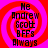 Four identical display text over a red and pink spiral background with pixelated font