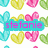 Pixelated heart pattern with cyan text overlays reading 'stefanie', 'is', and 'awesome' on a white background.