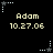Pixelated text and star icons on black background with alternating light/dark stars in corners.