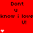 Red background with repeated text and heart symbols, animated hearts appear in vertical stacks at multiple positions.