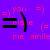 Pixelated icon with purple and pink gradient background, two horizontal black bars on left, and a vertical black bar with green and blue gradient on right.