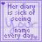 Four identical pixelated display purple text on a light background with small star icons at corners