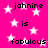 A static image with a bright pink background filled with white stars, displaying repeated text in black pixelated font.