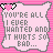 pink and white pixelated text with heart accents, displaying repeated phrases about longing
