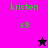 Pixelated green text 'kristen' and 'x9' on pink, purple, black backgrounds with a star symbol changing from black to pink.