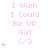 Pink text "I Wish I Could Be UR Girl <3" repeated in a with heart symbols, displayed on white background