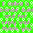 Green background with white circular patterns and repeated pink text reading "I called a blonde dumbblonde dum and her reply was, reply was thank you. thank you.".