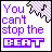 nine identical pixel art showing "You can't stop the BEAT" text with purple and white color scheme, musical notes, and a checkered pattern