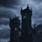 Animated sequence of a dark castle with illuminated windows against a cloudy sky, transitioning to a black screen with white text reading "VAN HELSING".