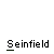 Pixelated green-shirted character with white head in multiple poses above 'Seinfeld' text, one instance showing speech bubble reading 'Heeellloo'