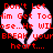 Pixelated red text on black background with two pink heart shapes, each containing repeated phrases about not letting someone get too close to break a heart.
