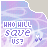 Pixelated icon with purple and blue gradient background, white text reading WHO WILL SAVE US?, two small heart symbols on right side.