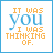 Two side-by-side animated frames of a pixelated text-based buddy icon with orange and blue lettering on white background, showing frame-to-frame color swap animation.