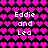 Pixelated icon with pink heart pattern background and white text "Eddie and Lea" in two identical sections.