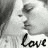 A grayscale animated icon shows a woman's face with closed eyes and lips pressed together, transitioning from 'Love' text to 'Truth' text below.