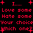 Red pixelated text on black background with repeated phrases and plus symbols, arranged in two mirrored