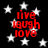 Black background with white stars and red text reading 'live laugh love' in four identical quadrants.