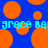Blue background with orange circles and repeating cyan text 'grace bal grace bal' in pixelated font.