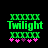 Green pixelated text 'Twilight' with green X-pattern borders and pink/purple star-like shapes below, on black background.