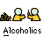 Animated contact sheet of 12 frames showing a yellow stick figure interacting with black-and-yellow patterned objects and text, arranged in a 4x3 grid on gray background.