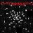 Red text '<-xCarlosx->' appears above scattered white pixel clusters on a black background, with a gray rectangle in the bottom-right corner.