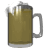 Animated sequence of a beer mug with frothy head, showing progressive reduction in foam height across frames.