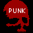 Red skull icon with 'PUNK' text, showing two states: one with black background and another with gray background.