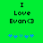 Green background with black text reading "I Love Evan<3" and five blue star-like symbols below, two of which change color between frames.