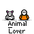 Animated contact sheet of a pixel art buddy icon showing sequential frames where an orange-shirted character interacts with a cow-like animal, including speech bubbles and motion effects.