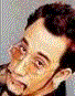 Three distinct pixelated headshots arranged in a , each with unique facial features and backgrounds