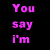 A contact sheet of six animated frames showing pink pixelated text on a black background with varying word arrangements and capitalization.