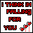 A 47x47 pixel animated buddy icon featuring red and black text with falling hearts, displayed as a two-frame contact sheet showing sequential animation states.