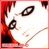 20 anime-style character portraits with red and blue borders, each labeled 'GREEDLAND' at the bottom, showing facial expressions and headgear variations