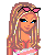Pixel art contact sheet showing multiple frames of a cartoon female character with blonde hair, pink sunglasses, and a striped outfit alongside text phrases about being single and wanting love.