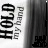 Static black-and-white image of repeated text 'HOLD' and 'AID JOHN' on a striped background with vertical lines.