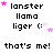 Pixelated text and pink stars arranged in a pattern with repeated phrases on white background