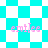 Pixelated cyan and white checkered background with pink text 'erul|ee' repeated four times in a