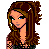 Pixel art contact sheet showing three frames of an animated icon featuring a cartoon woman with brown hair, black strappy outfit, and high-heeled boots on yellow background with text "Judge me all u want But just keep The verdict to YOUR-SELF".