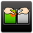 Pixelated icon shows two hands holding a green container with orange liquid and a white container against a dark background.