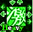 A 49x47 pixel animated buddy icon featuring a green and white