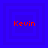 Four identical blue square arranged in a , each containing the name 'Kevin' in red pixelated text centered within a lighter blue inner square