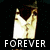 A pixelated image of a person in a white dress with arms raised, overlaid with text reading FOREVER & EVER. BABE.