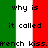 Pixelated text on a green-white-red striped background asks why it's called French kiss and when Italians do it better.