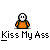 Animated contact sheet of a pixel art character in orange shirt with multiple frames showing pose changes and text repetition, plus one frame with speech bubble and lip prints.